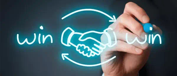 "Win-win" handshake